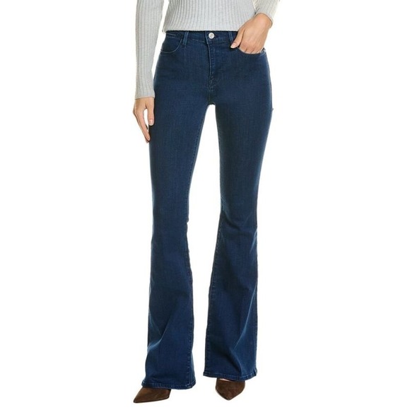 FRAME Denim - FRAME Le High Flare Jeans Umma Dark Wash High Rise Denim LHF738 Size 26